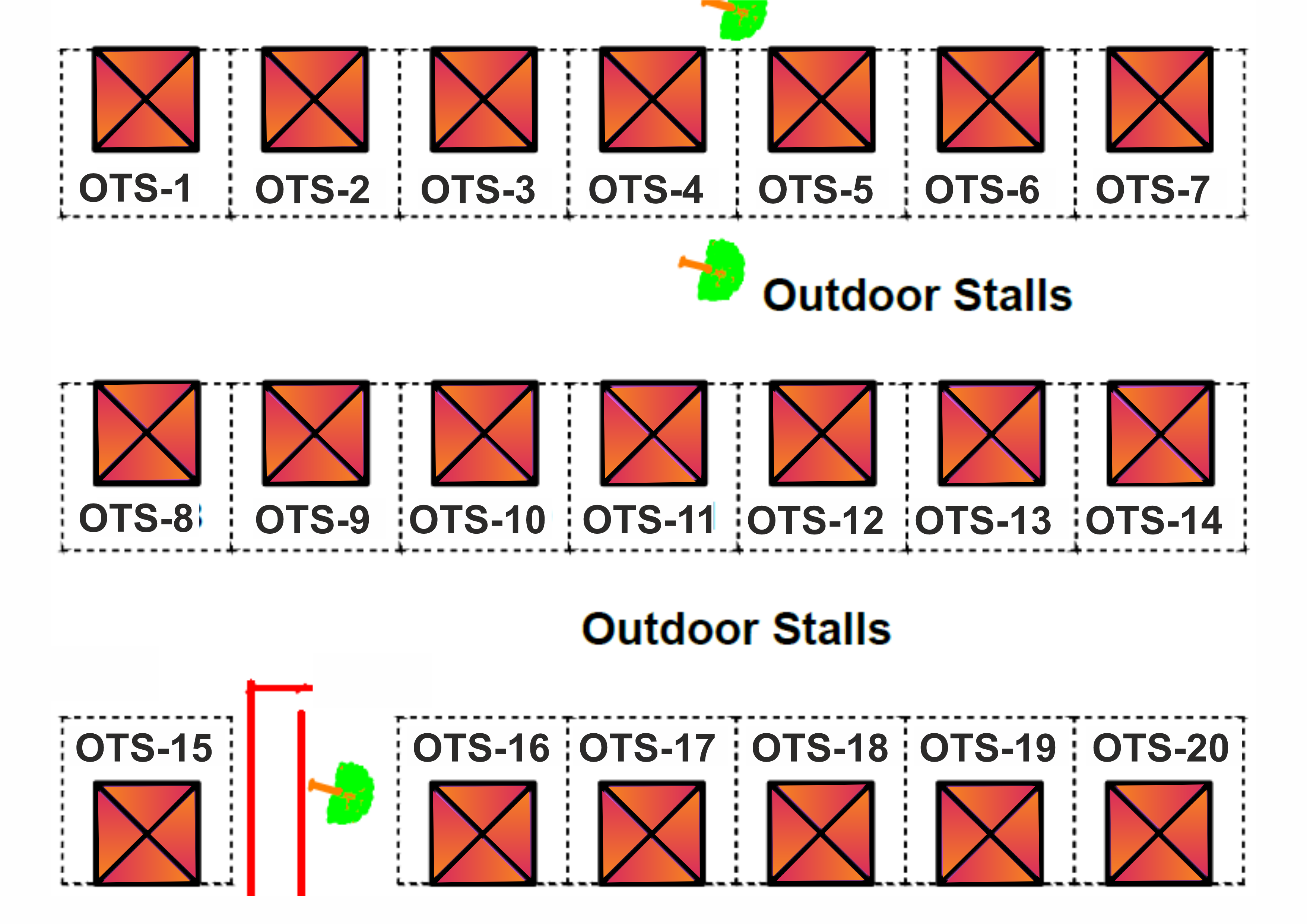 Open to Sky Stall Layout